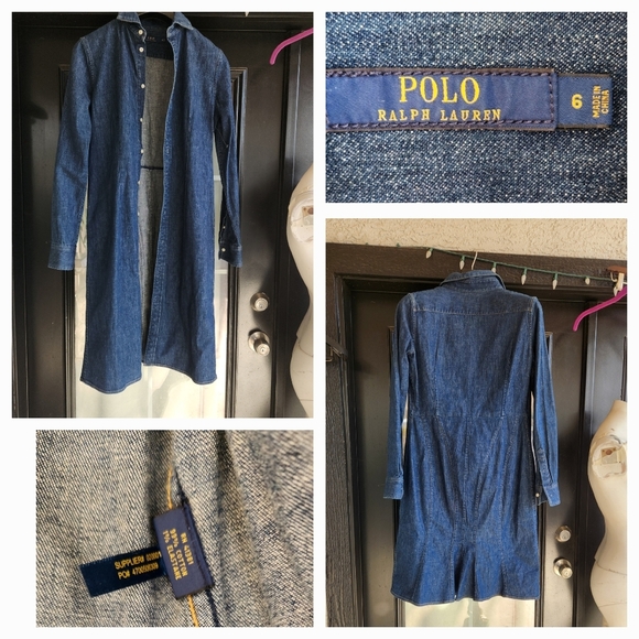 Polo Ralph Lauren Denim Shirt Dress Hem - Picture 2 of 2